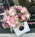 WIOSENNY OGRÓD Welurowy flower box ze sztucznych kwiatów