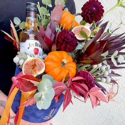 granatowy flower box