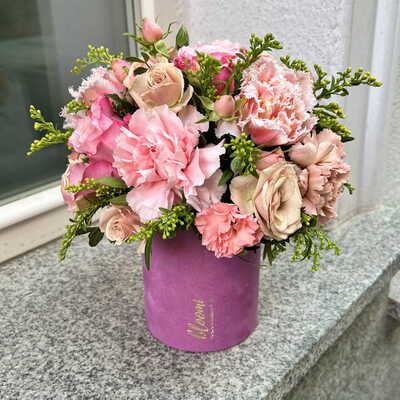 fioletowy flower box
